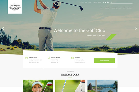Golf Club WordPress Theme