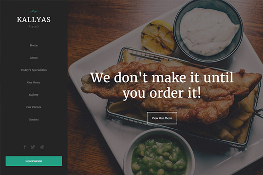 Bistro / Restaurant WordPress Theme