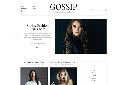 Blog blogging WordPress Theme