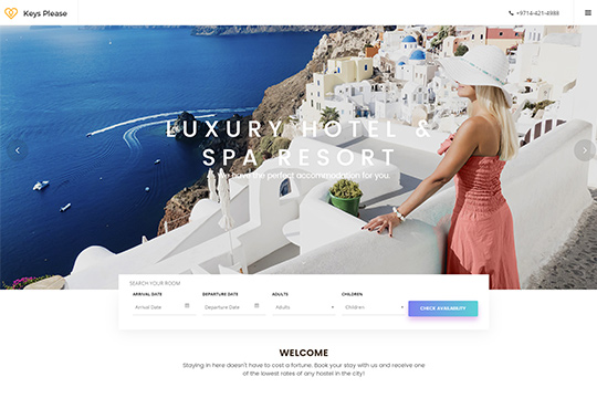 GreekHotel Hotel Booking WordPress Theme