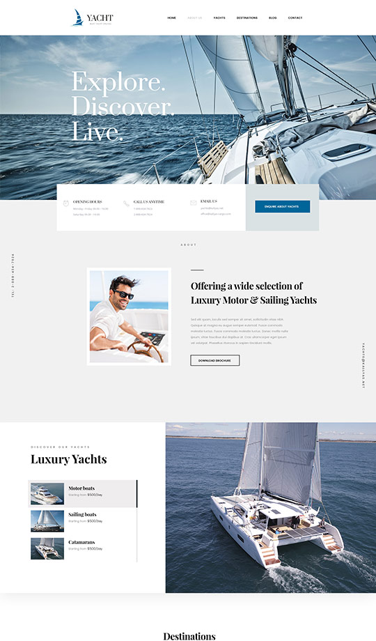 Yacht Sailing WordPress Theme
