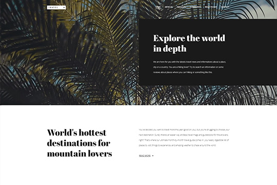 Travel Blog WordPress Theme